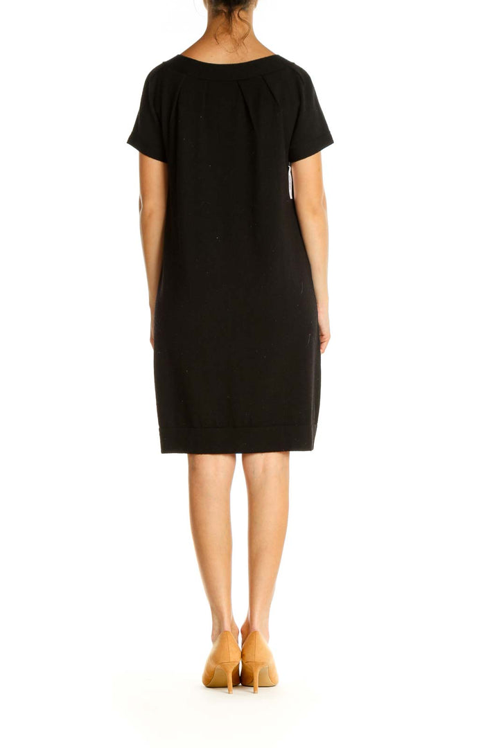 Black Wool Shift Dress