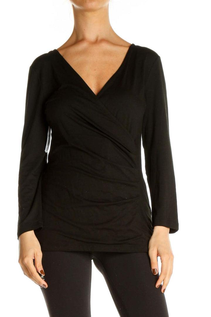 Black Solid All Day Wear Blouse