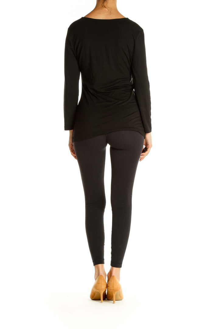 Black Solid All Day Wear Blouse