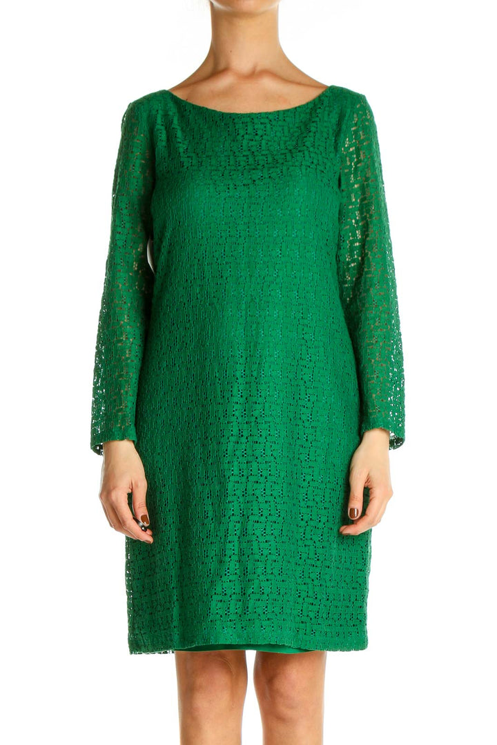 Green Lace Shift Dress