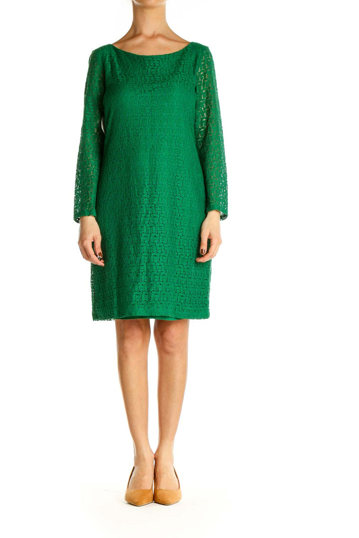 Green Lace Shift Dress