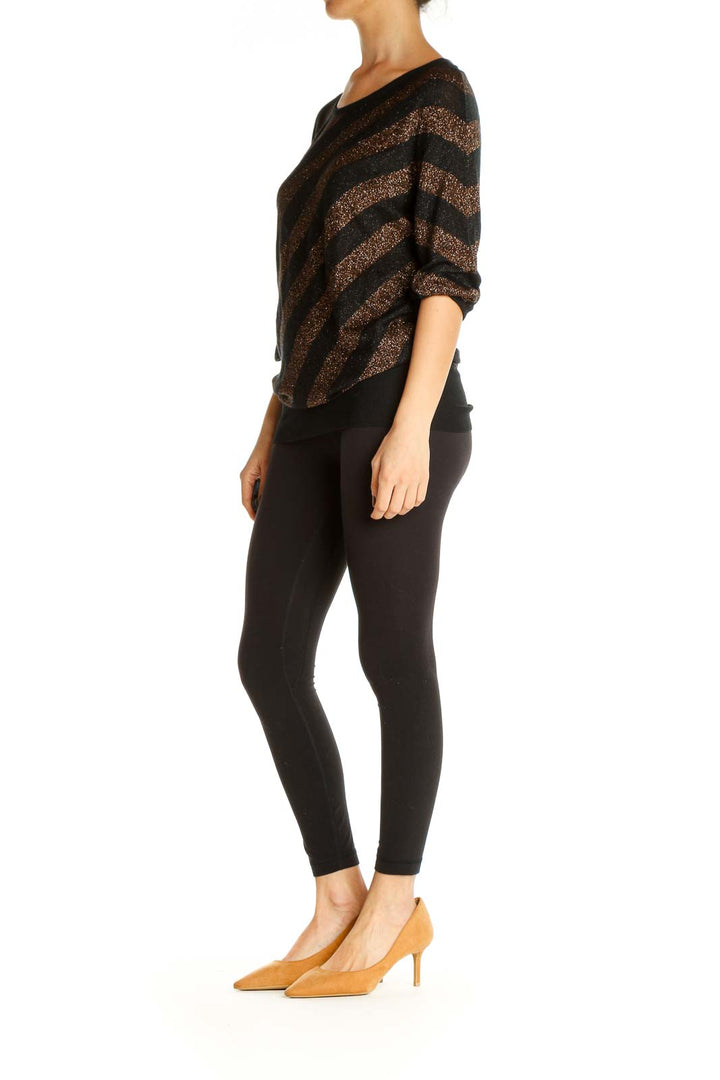 Black Striped All Day Wear Blouse