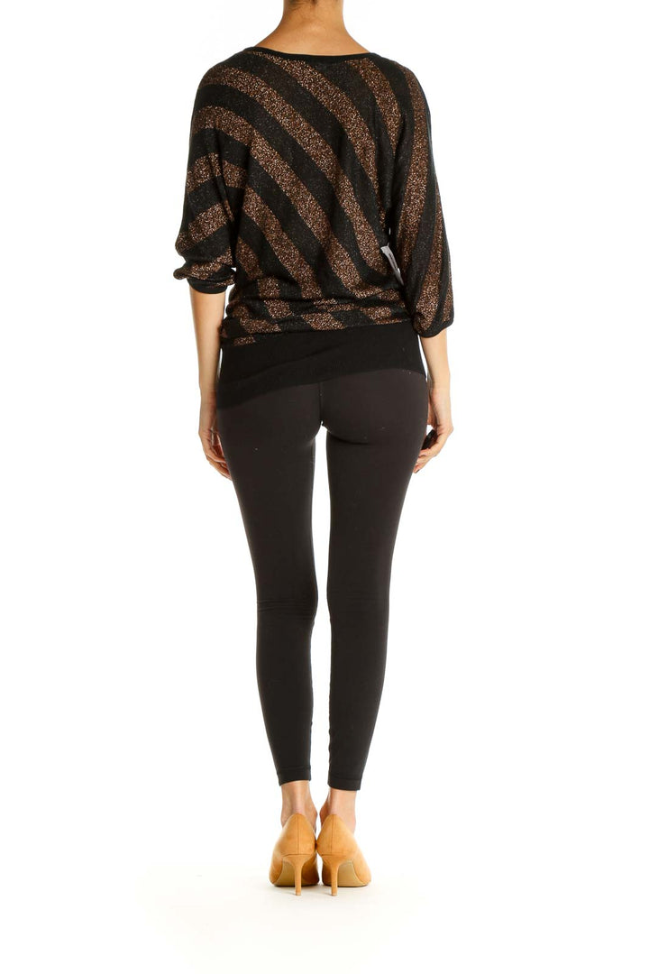 Black Striped All Day Wear Blouse