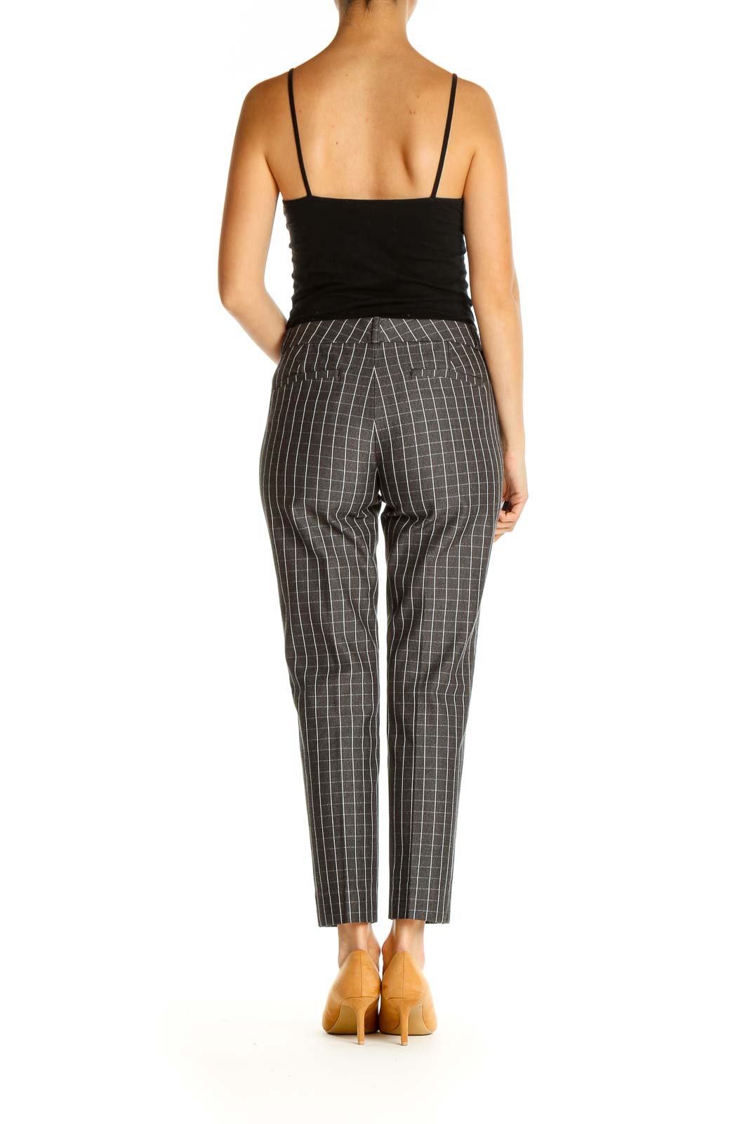 Gray Striped All Day Wear Trousers