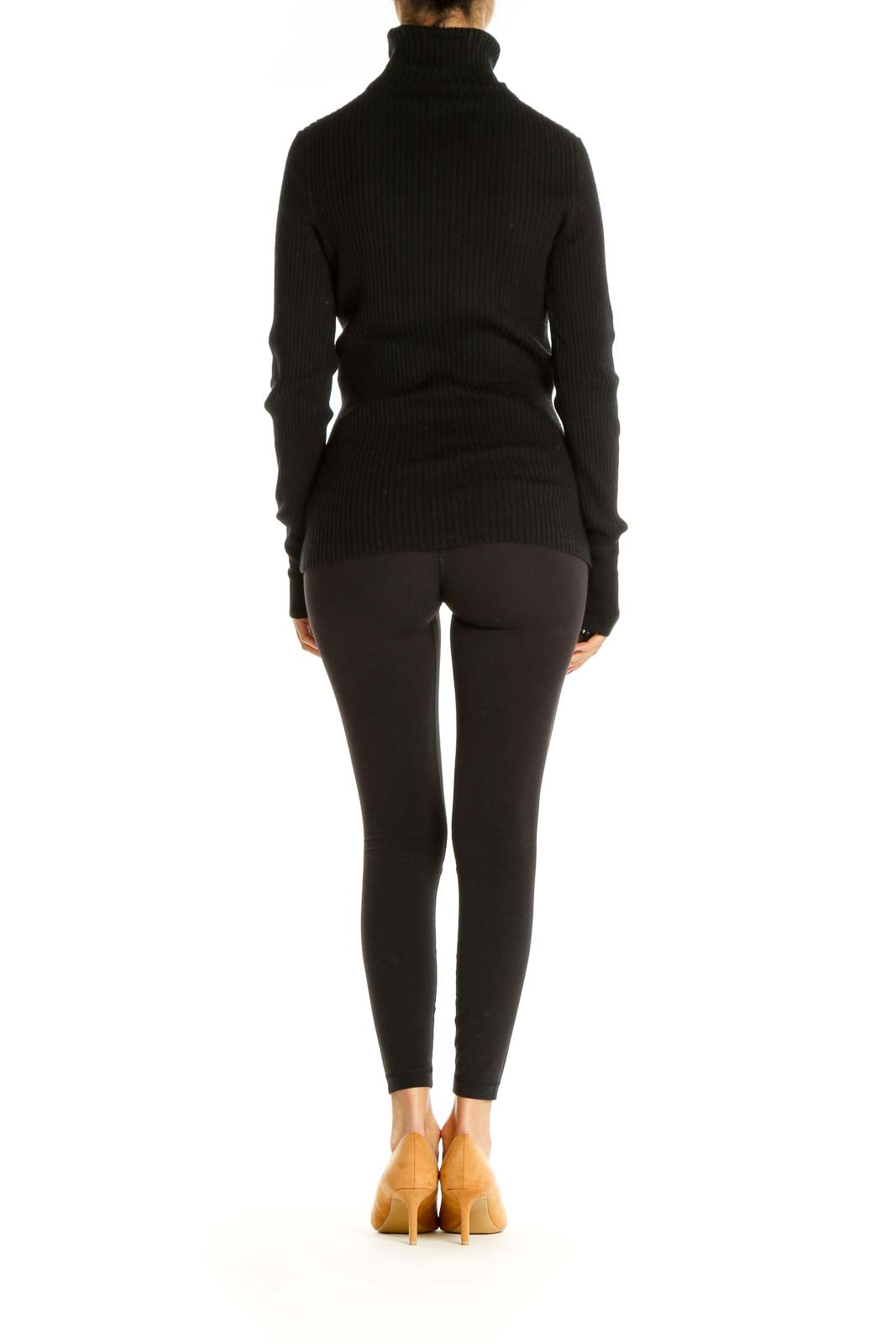 Black Solid Classic Sweater