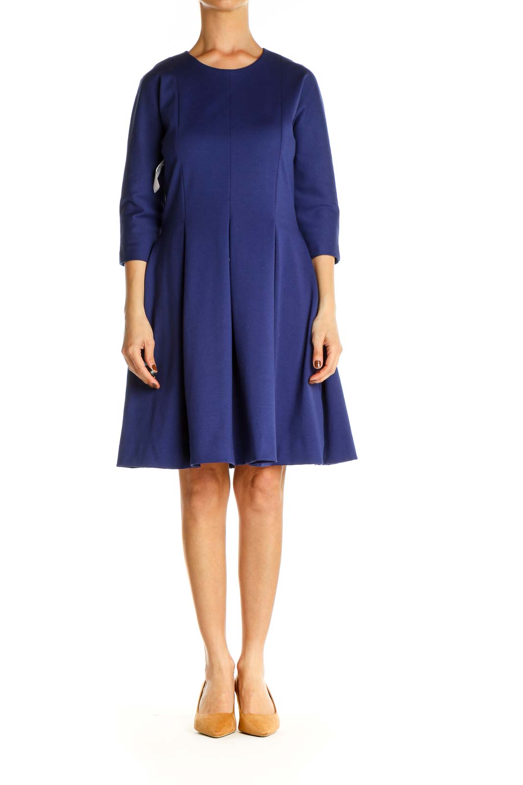 Purple Solid Day Fit & Flare Dress