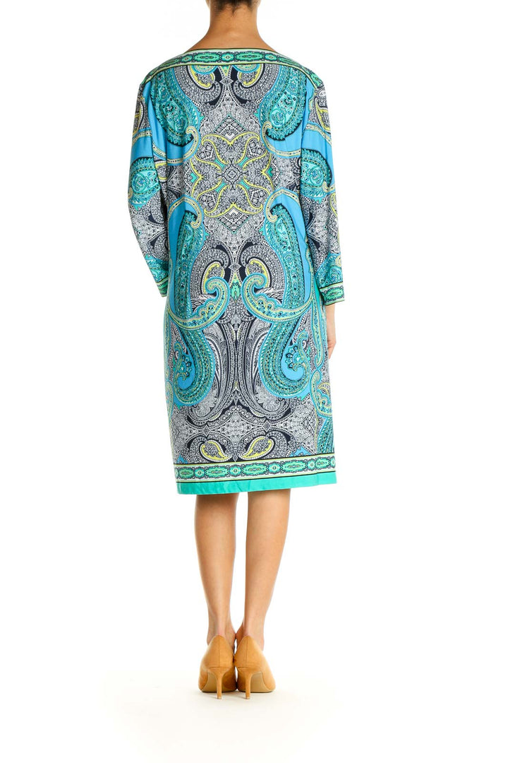 Yellow Paisley Holiday Shift Dress