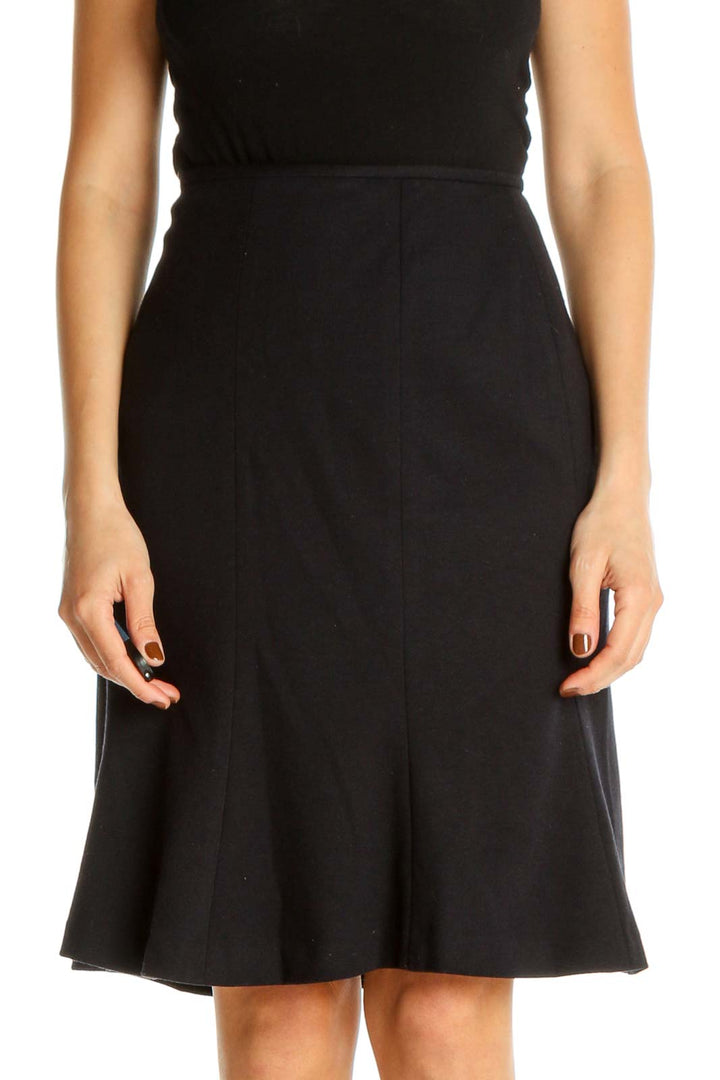 Black Solid Brunch Mermaid Skirt