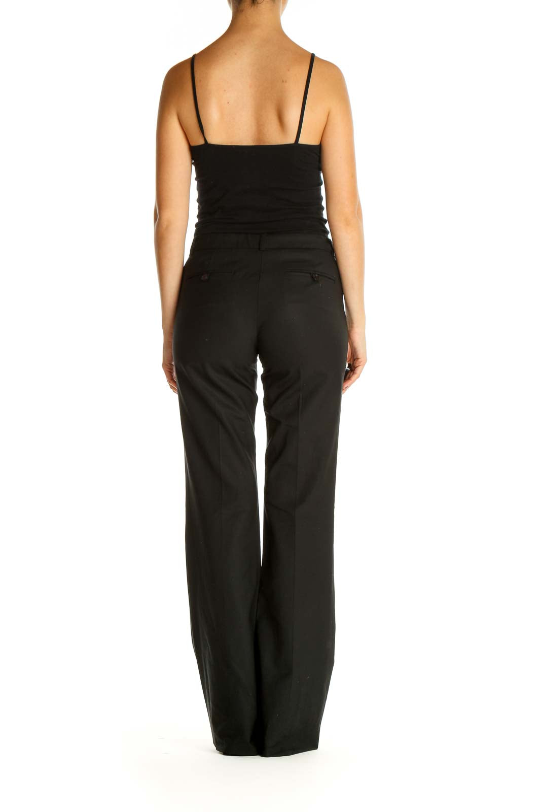 Black Solid Casual Trousers