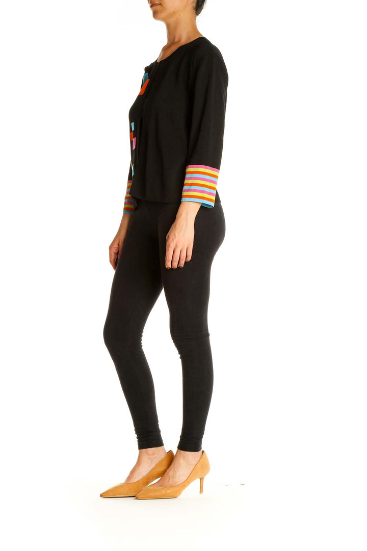 Black Multi-Color Cardigan