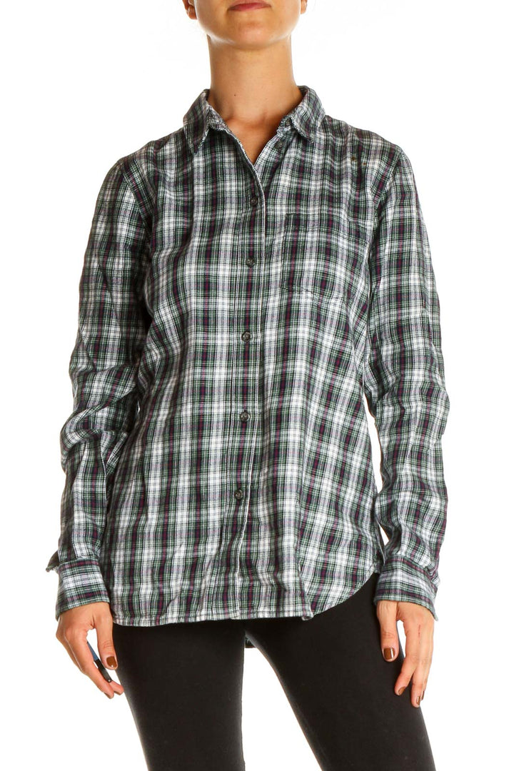 Green Plaid All Day Wear Shirt