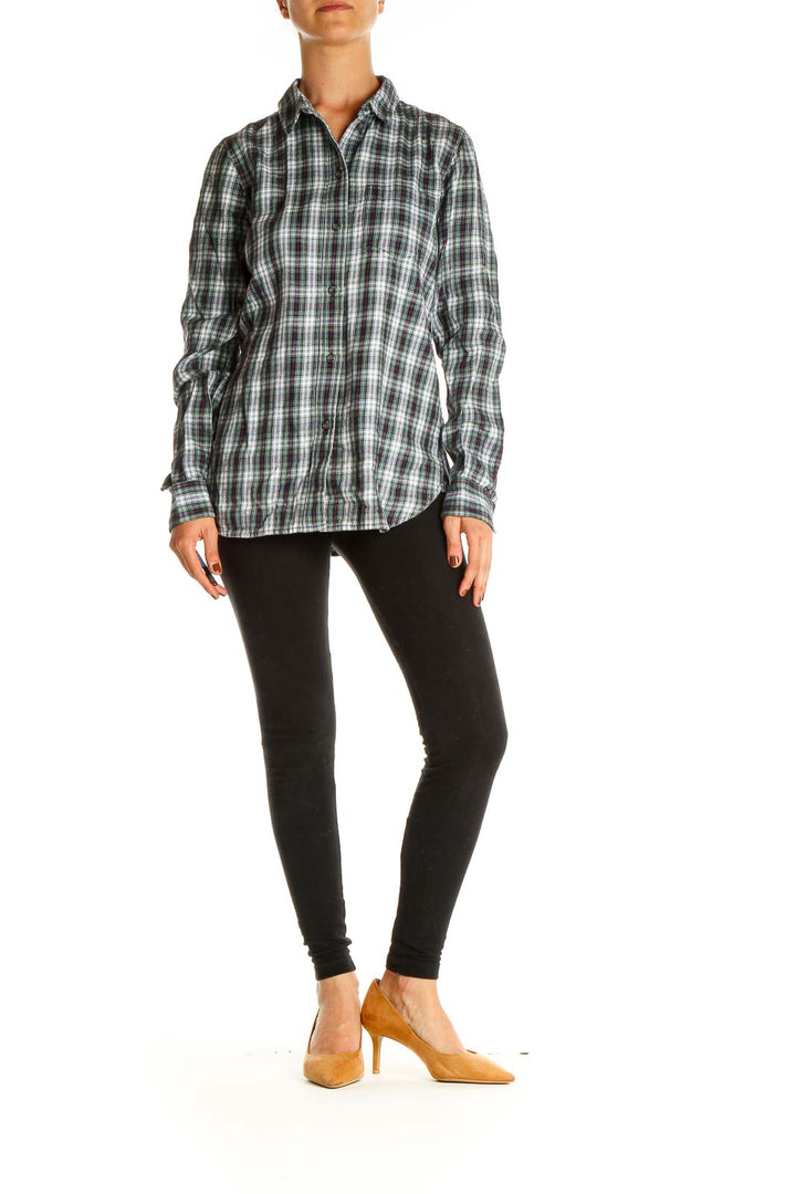 Green Plaid All Day Wear Shirt