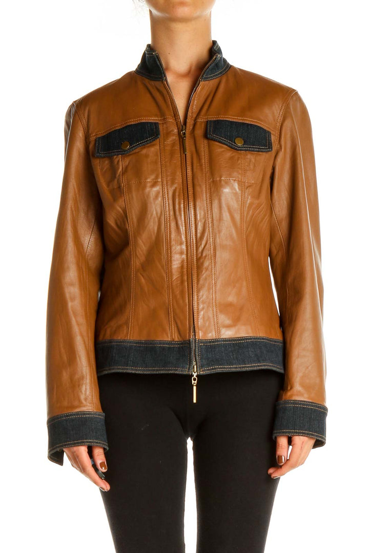 Brown Motorcycle Jacket