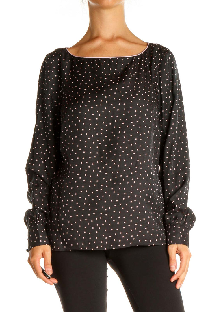 Black Polka Dot All Day Wear Blouse