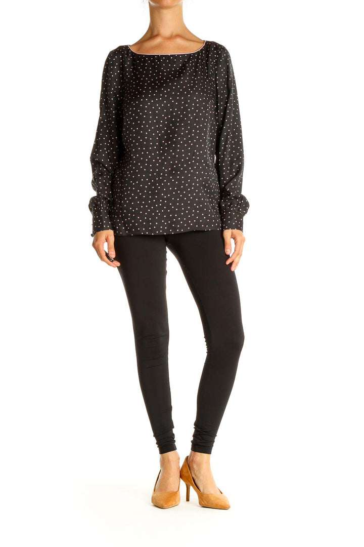 Black Polka Dot All Day Wear Blouse