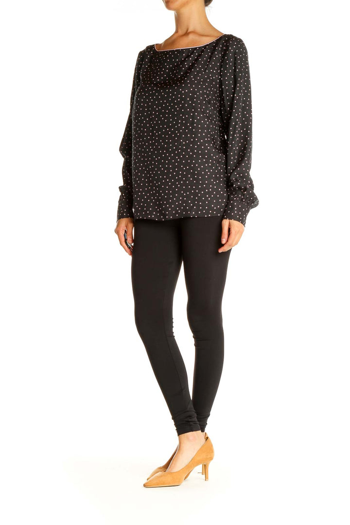 Black Polka Dot All Day Wear Blouse