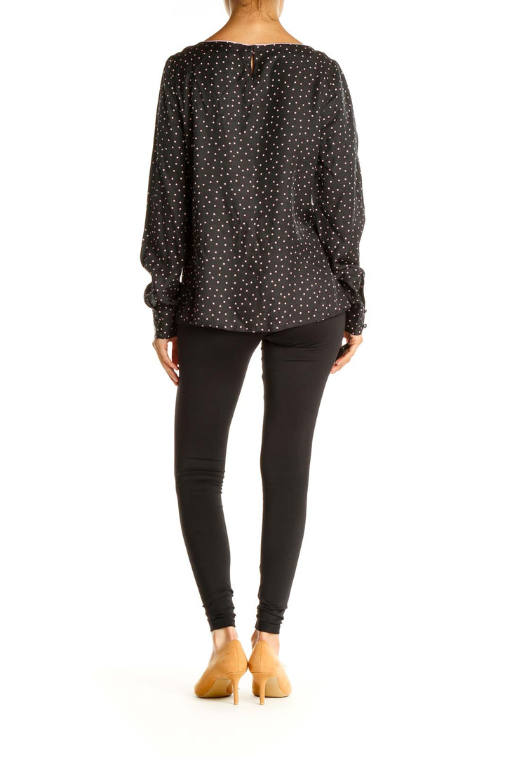 Black Polka Dot All Day Wear Blouse