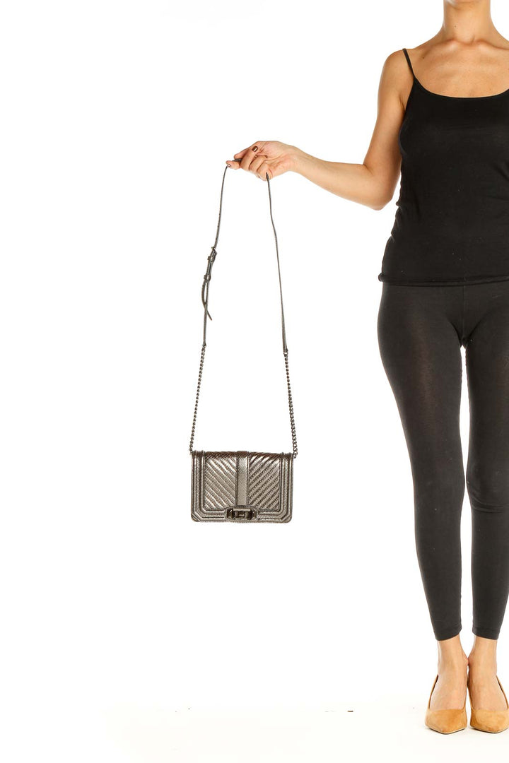 Silver Crossbody Bag