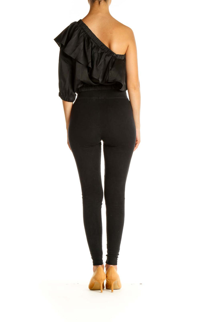 Black Solid Chic Blouse