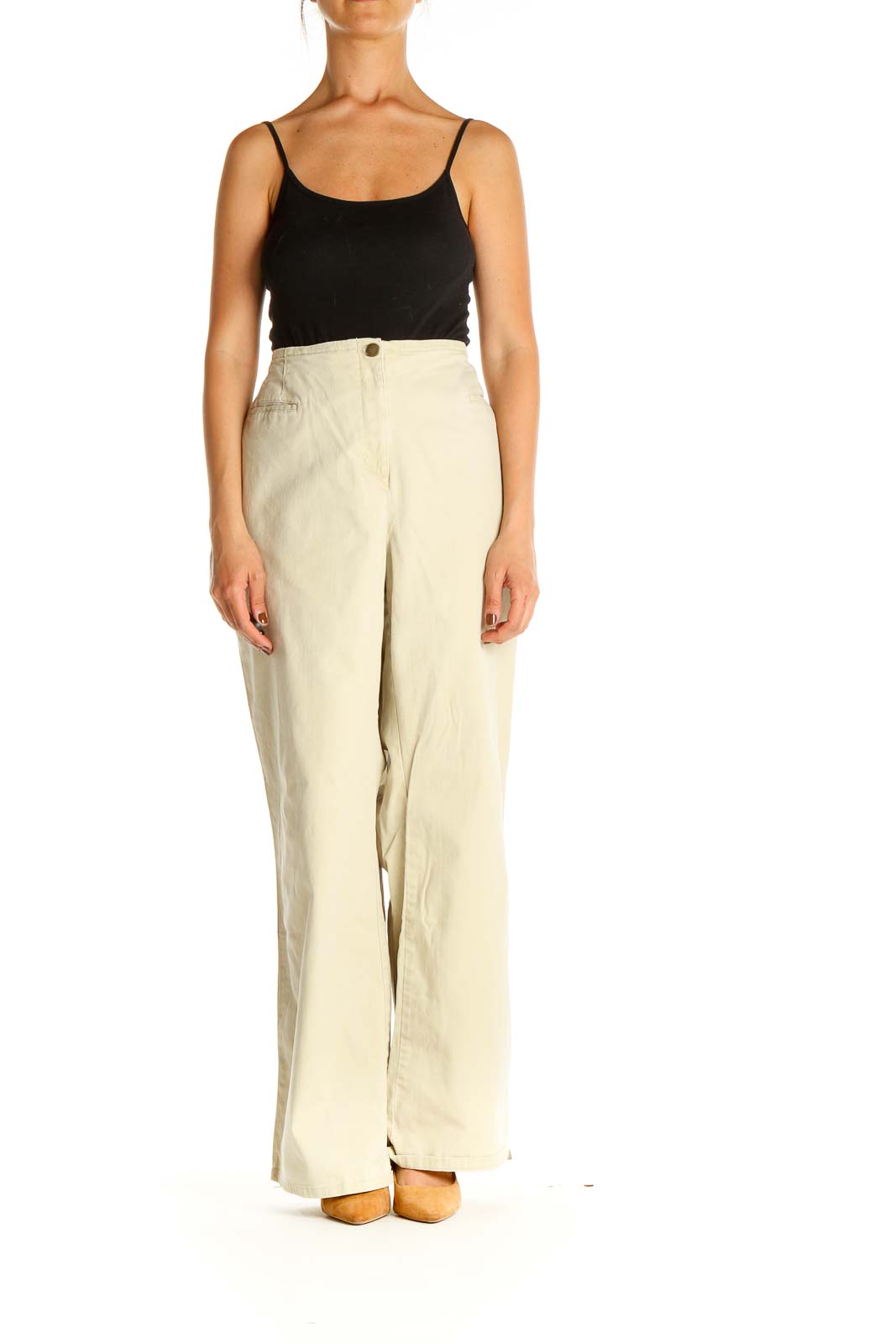 Beige Classic Trousers