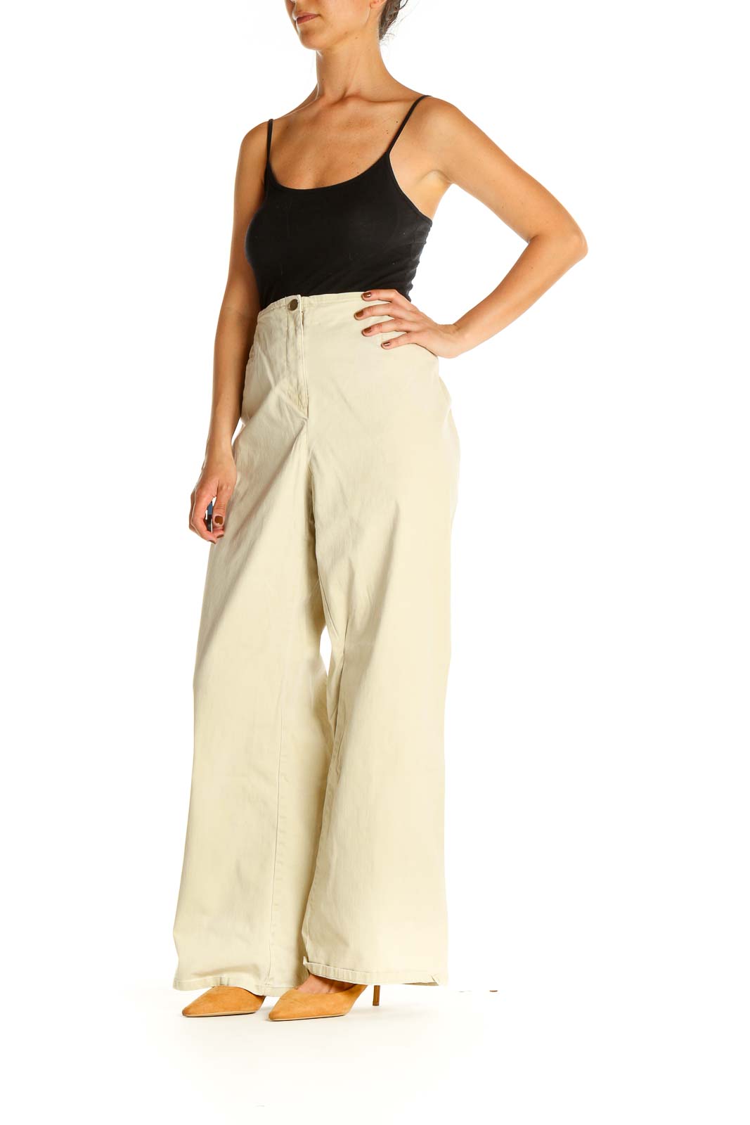 Beige Classic Trousers