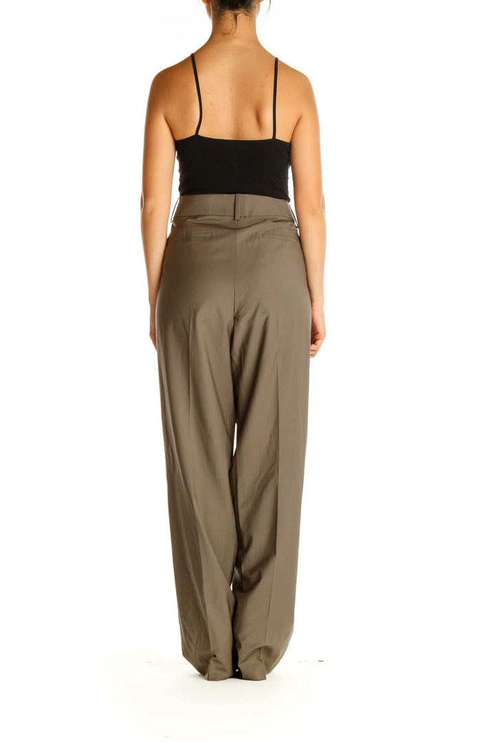 Brown Solid All Day Wear Trousers