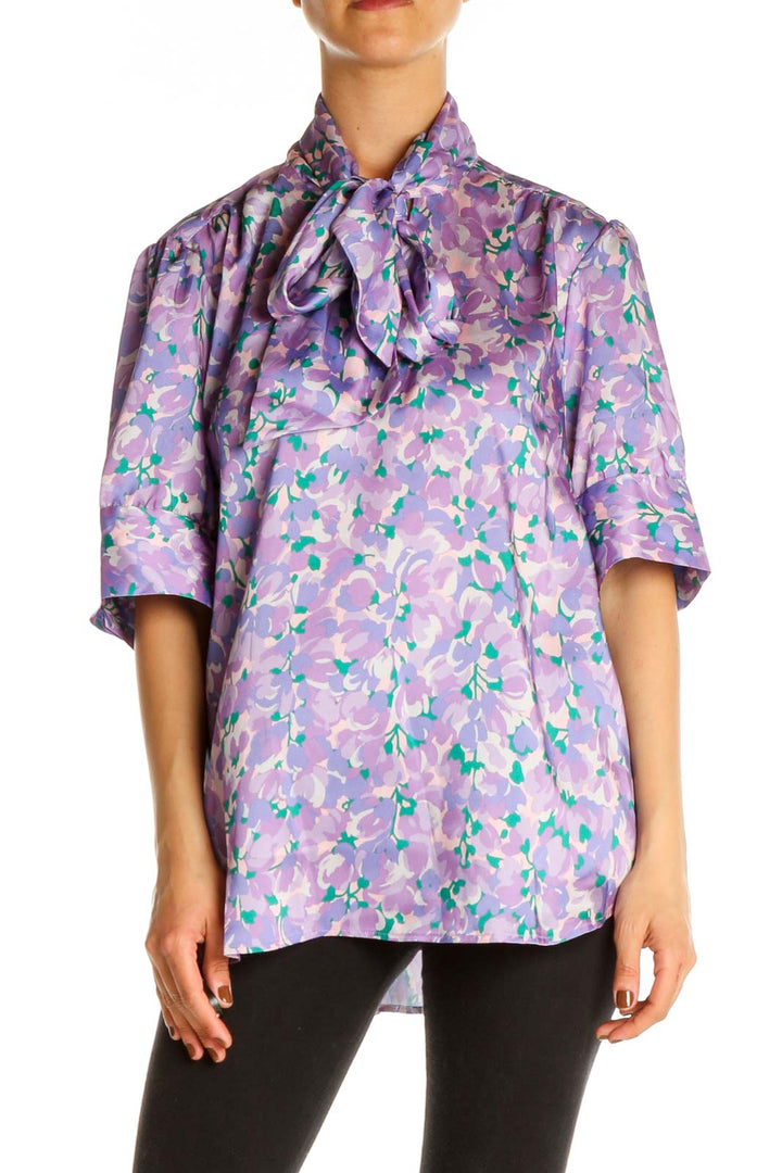 Purple Floral Blouse