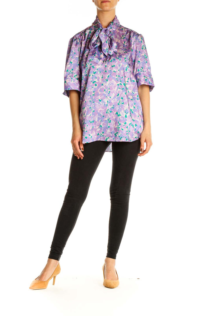 Purple Floral Blouse