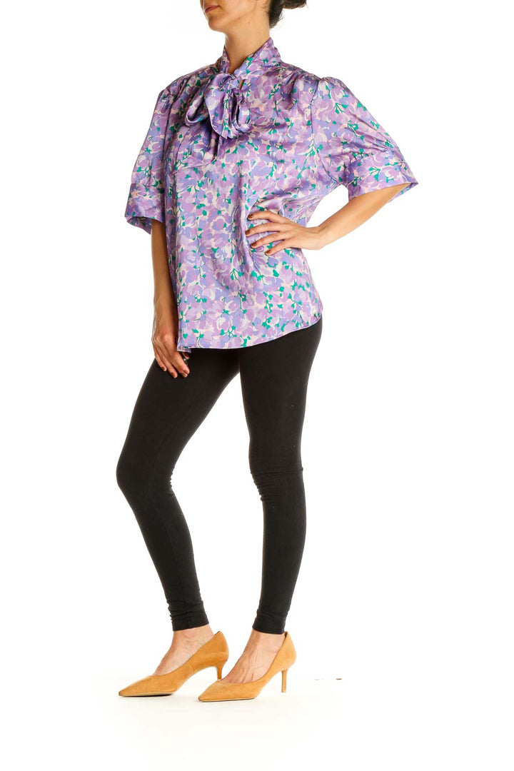 Purple Floral Blouse