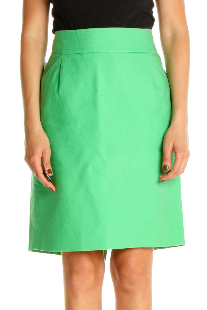 Green Brunch A-Line Skirt