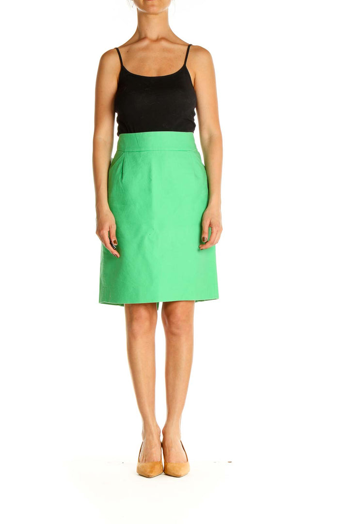 Green Brunch A-Line Skirt