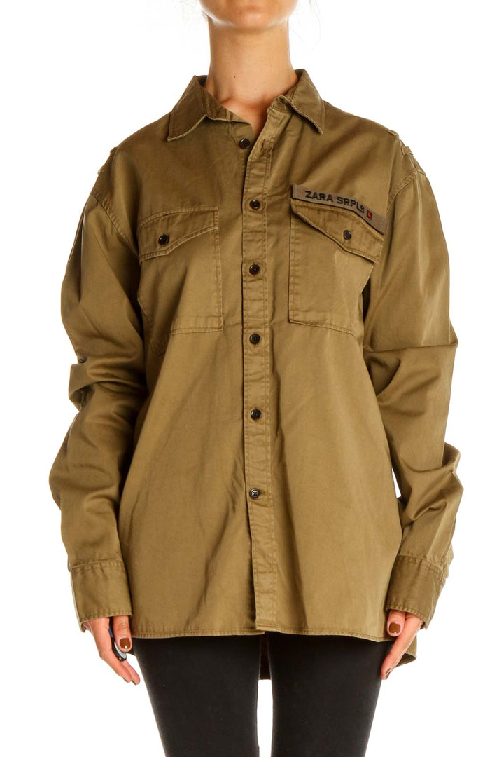 Brown Solid All Day Wear Shirt