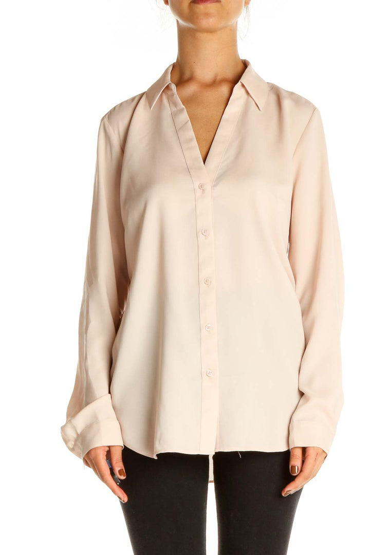 Pink Solid Work Shirt