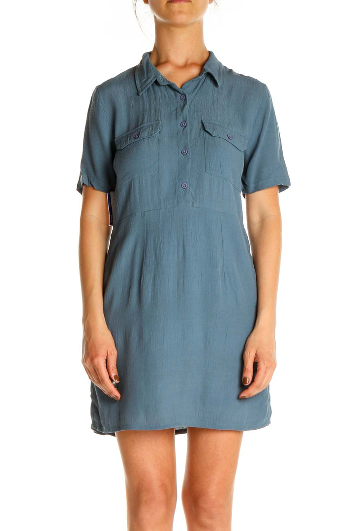 Blue Day Shift Dress