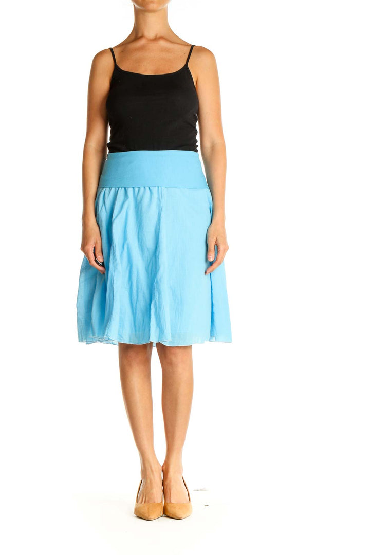 Blue All Day Wear A-Line Skirt