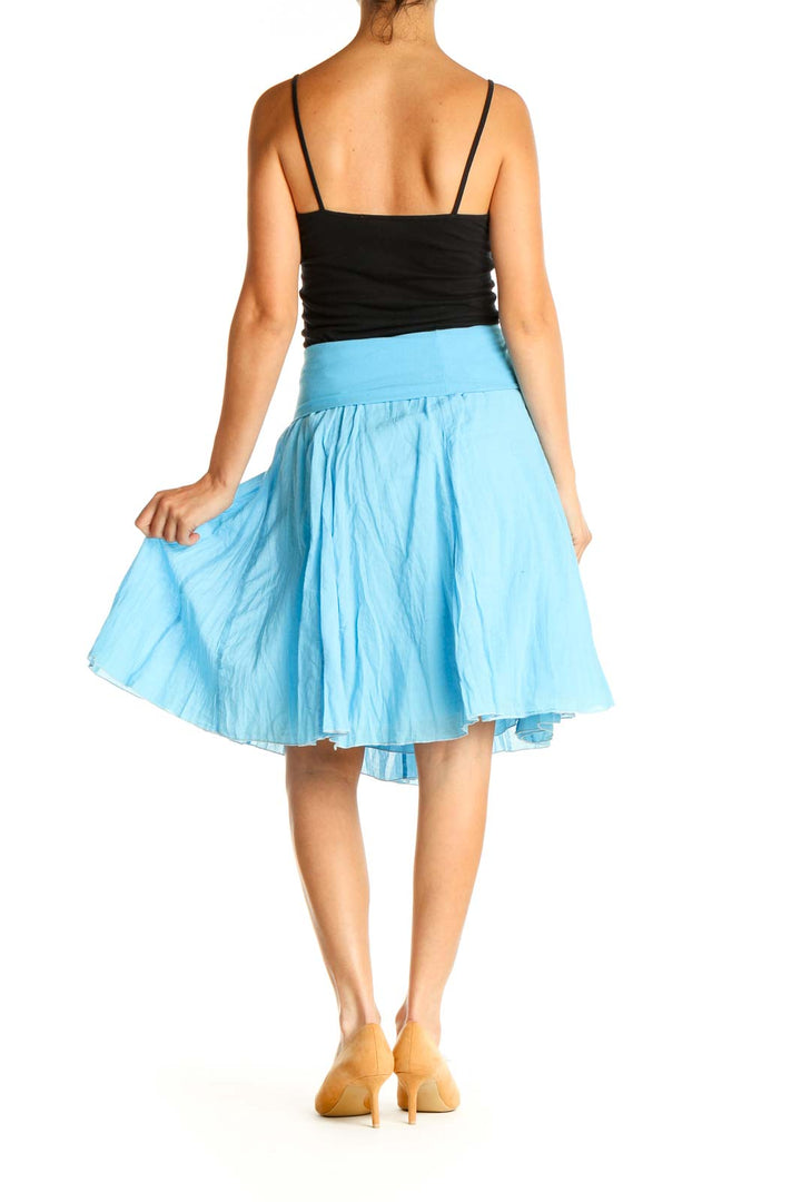 Blue All Day Wear A-Line Skirt