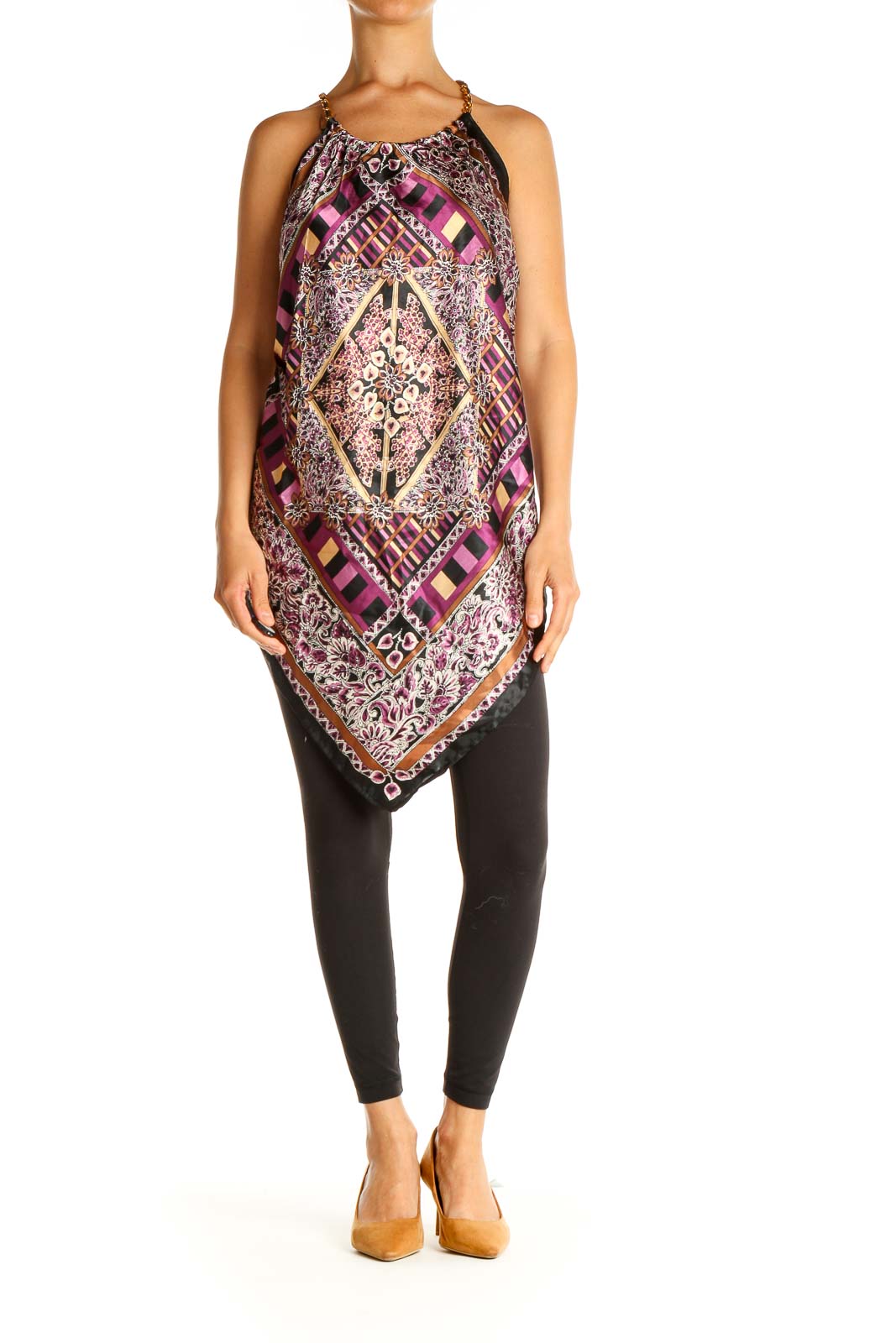 Pink Printed Bohemian Top