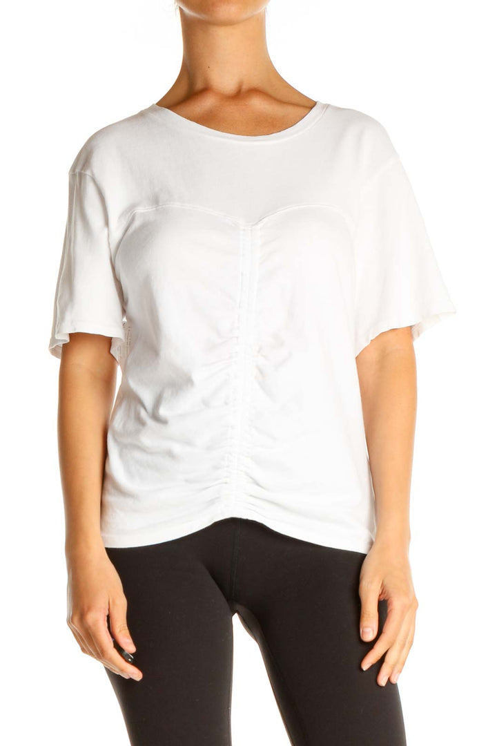 White Solid All Day Wear T-Shirt