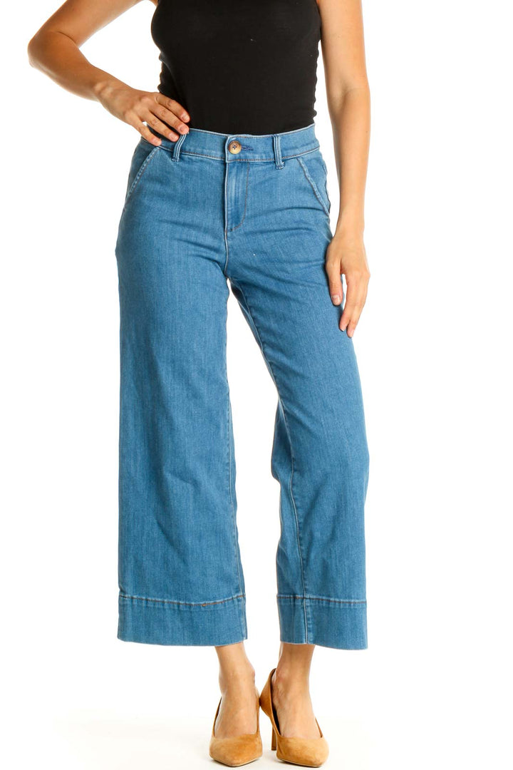 Blue Wide Leg Jeans