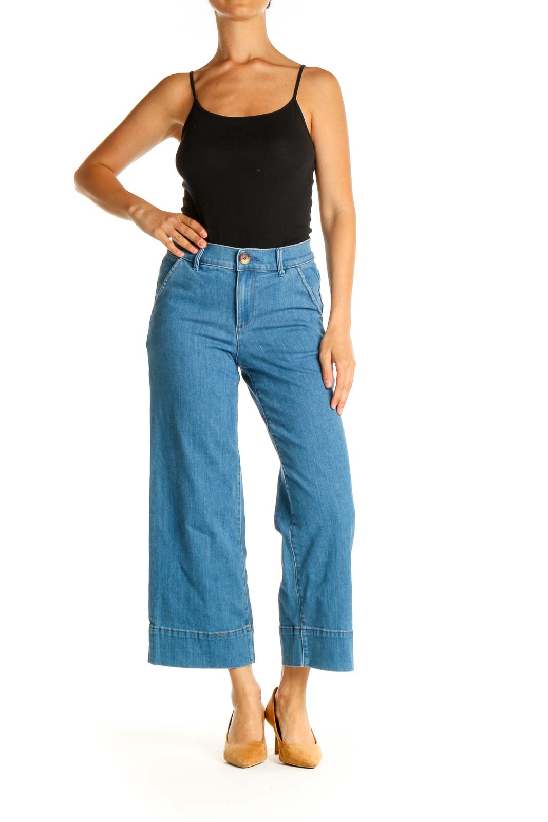 Blue Wide Leg Jeans