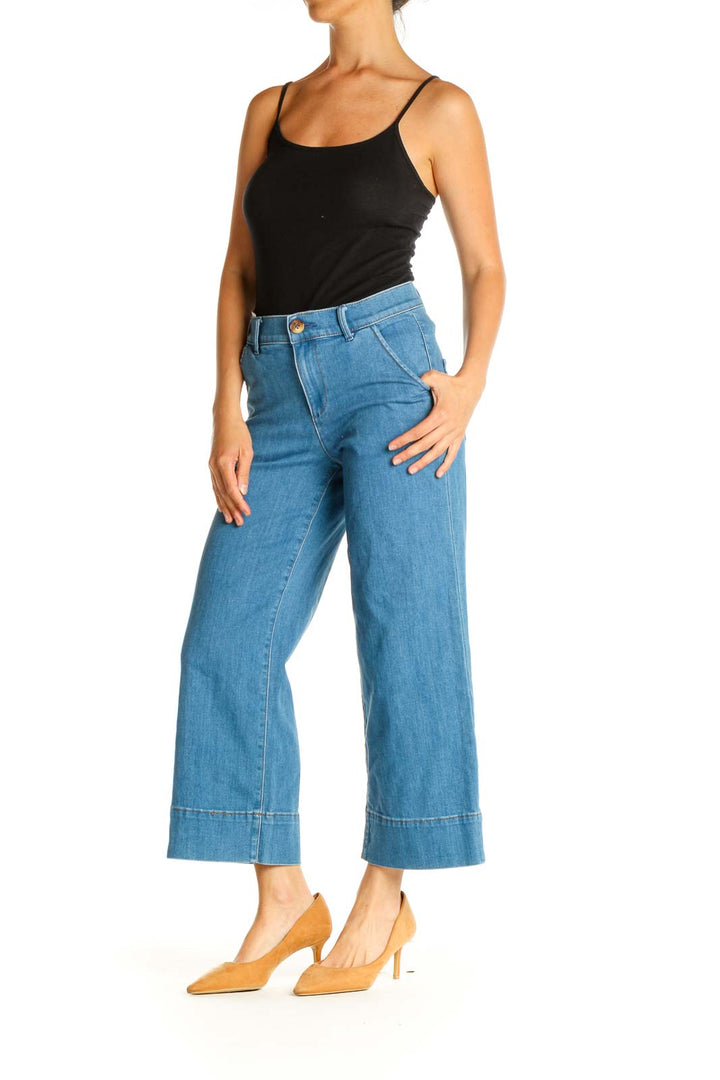 Blue Wide Leg Jeans