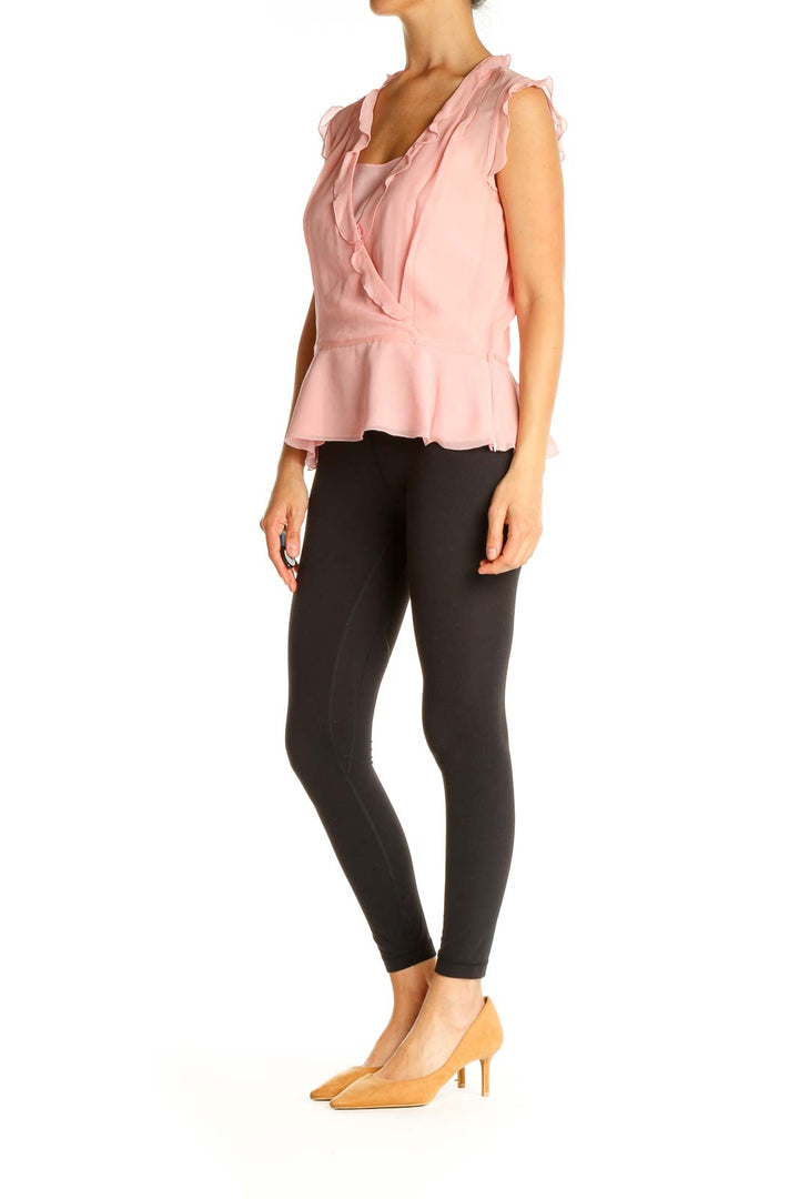 Pink Solid All Day Wear Blouse