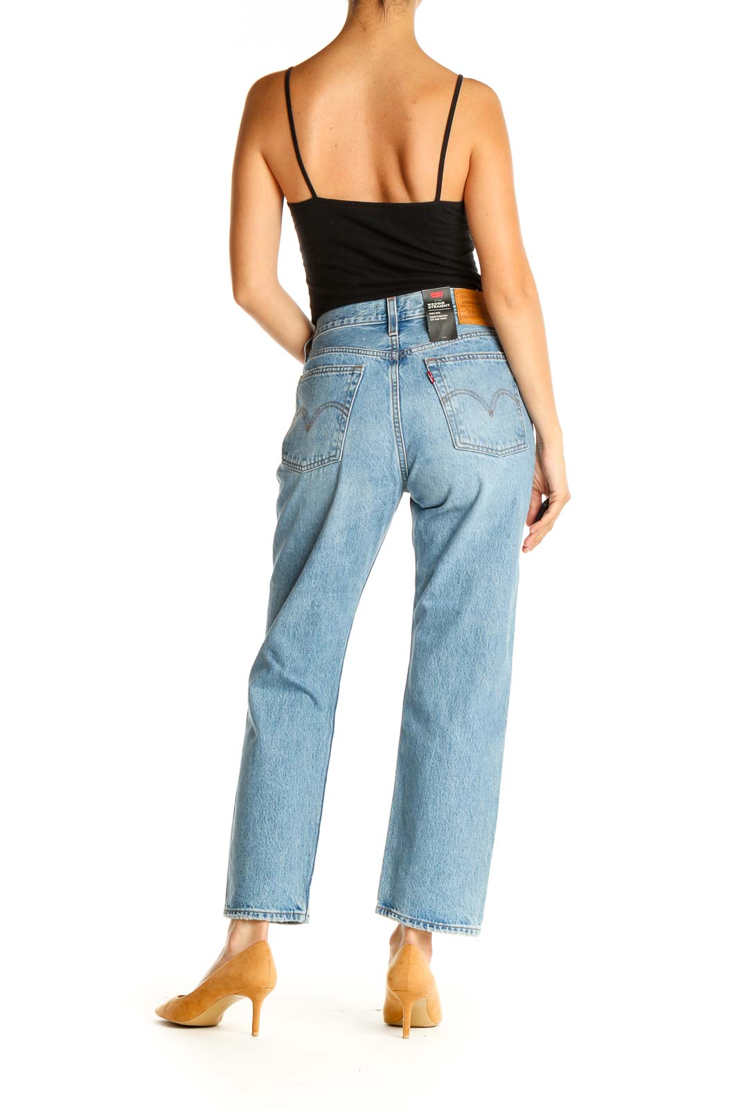 Blue Straight Leg Jeans