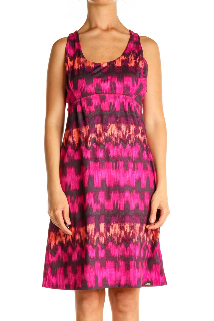 Pink Printed Day Sheath Dress