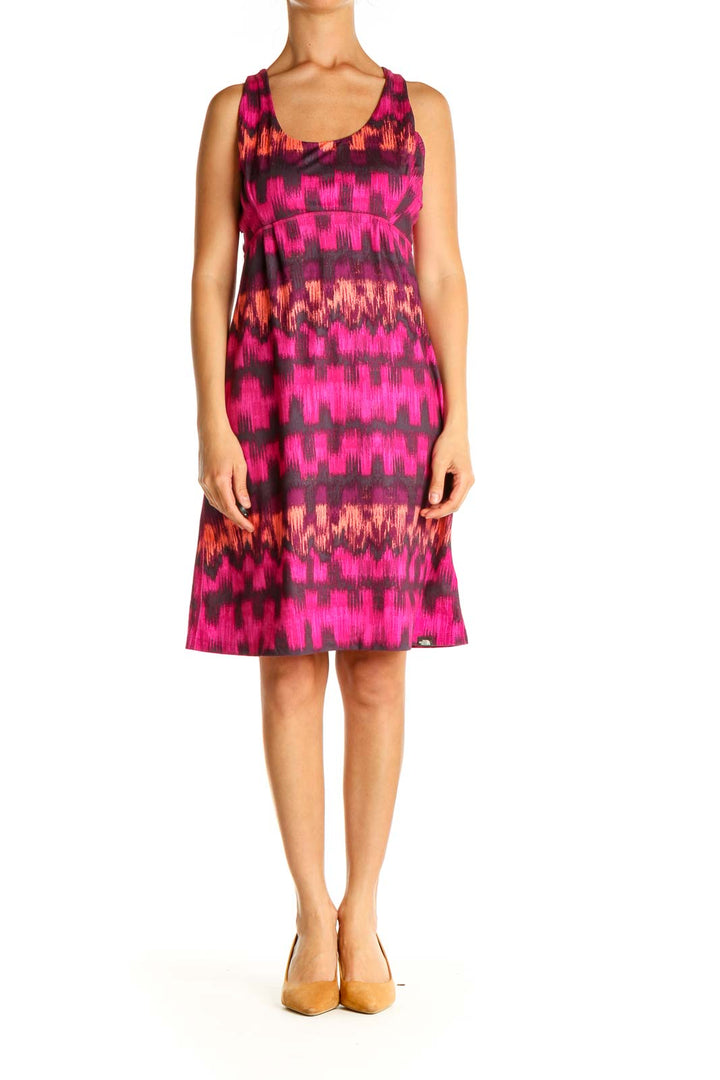 Pink Printed Day Sheath Dress