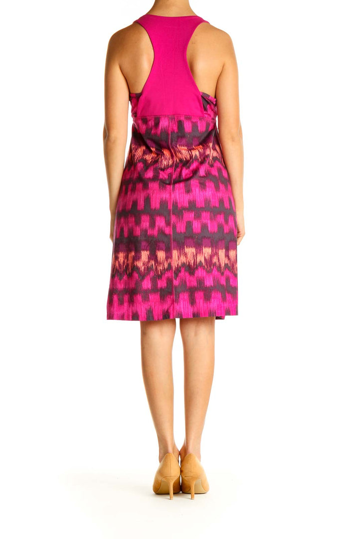 Pink Printed Day Sheath Dress