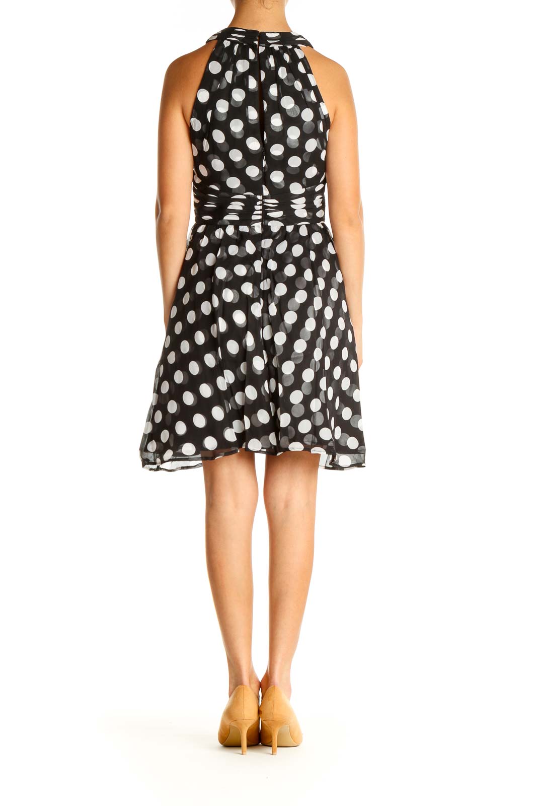 Black Polka Dot Day Sheath Dress