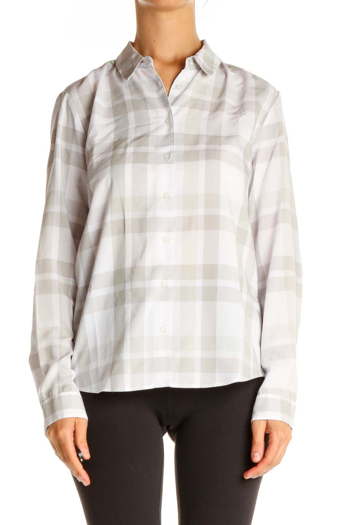 White Checkered All Day Wear Shirt