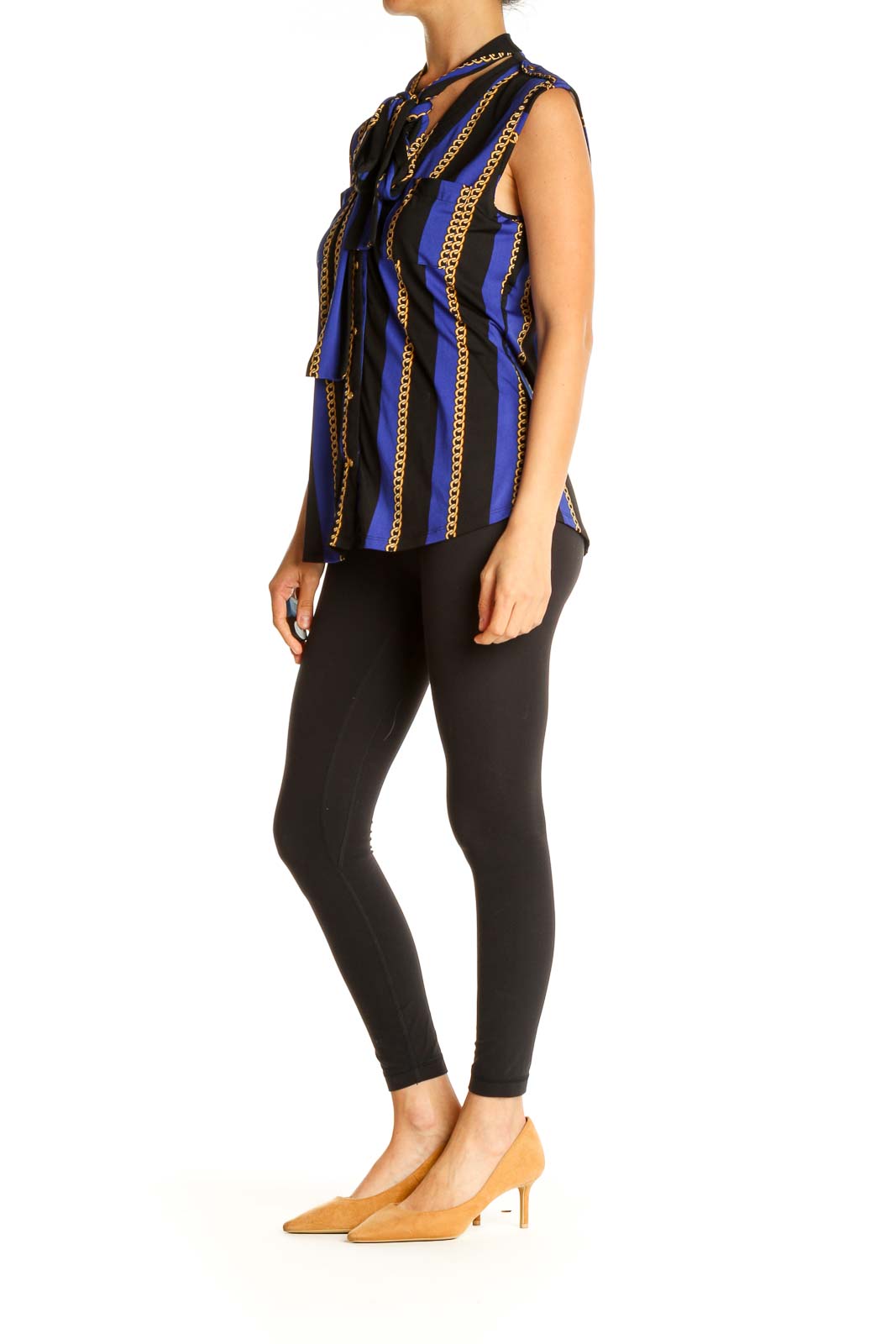 Black Striped Holiday Blouse