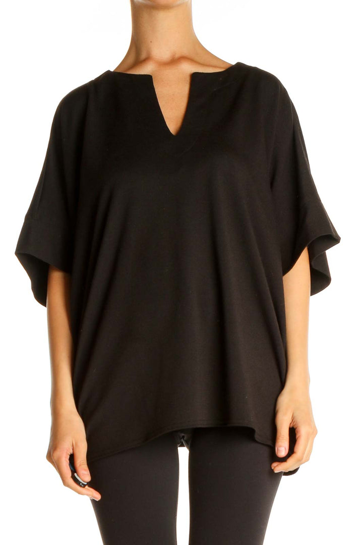Black Solid All Day Wear Blouse